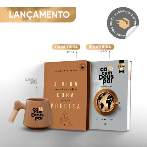 Café com Deus Pai vol.6 (brochura) + A vida que você busca está na cura que você precisa + caneca