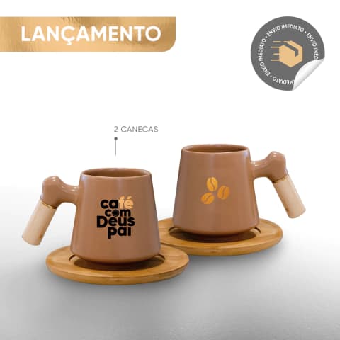 2 canecas Café com Deus Pai (vol.6)