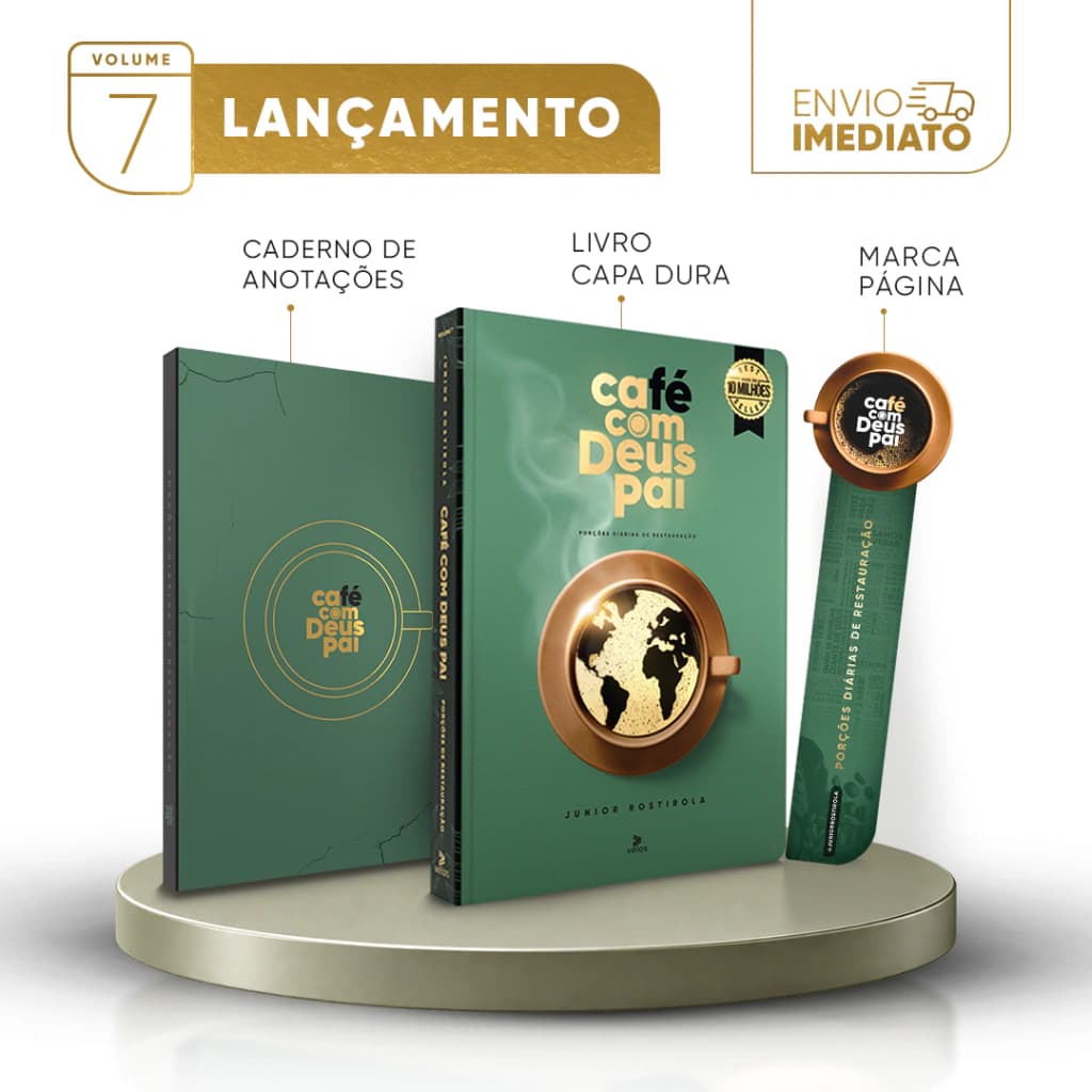 Café com Deus Pai vol. 7 (capa dura) + caderno de anotações