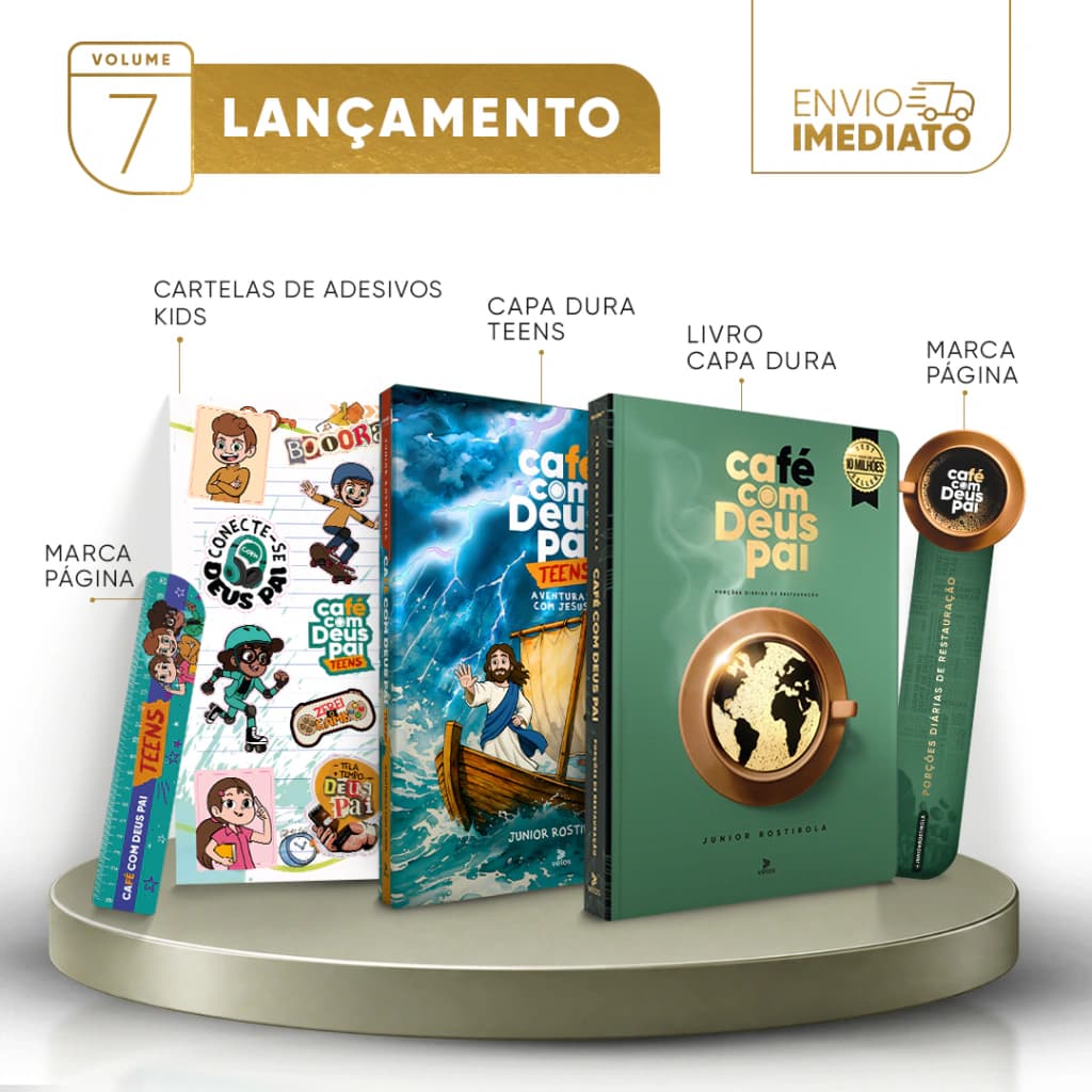 Café com Deus Pai vol. 7 (capa dura) + Café com Deus Pai Teens | aventuras com Jesus